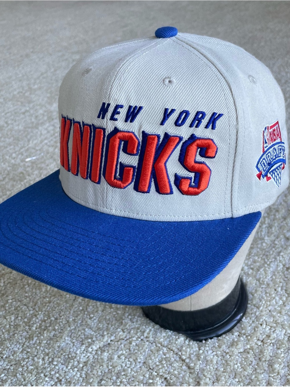 New York Knicks 1996 NBA Draft Shadow Mitchell & Ness HWC Snapback Hat Hardwood